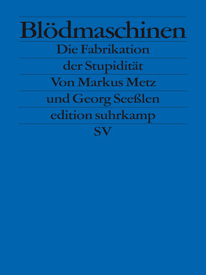 cover image of Blödmaschinen